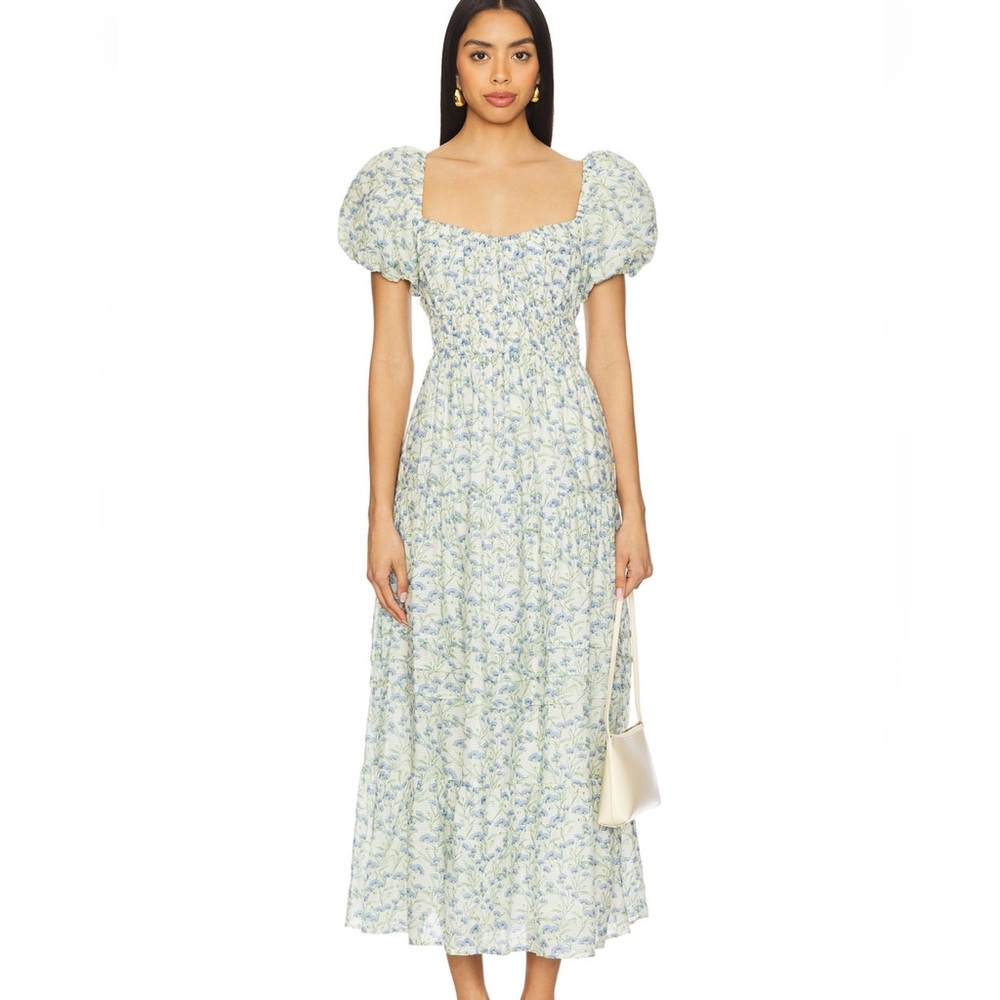 NWT ASTR the Label Florentina Dress in Cream Blue Floral